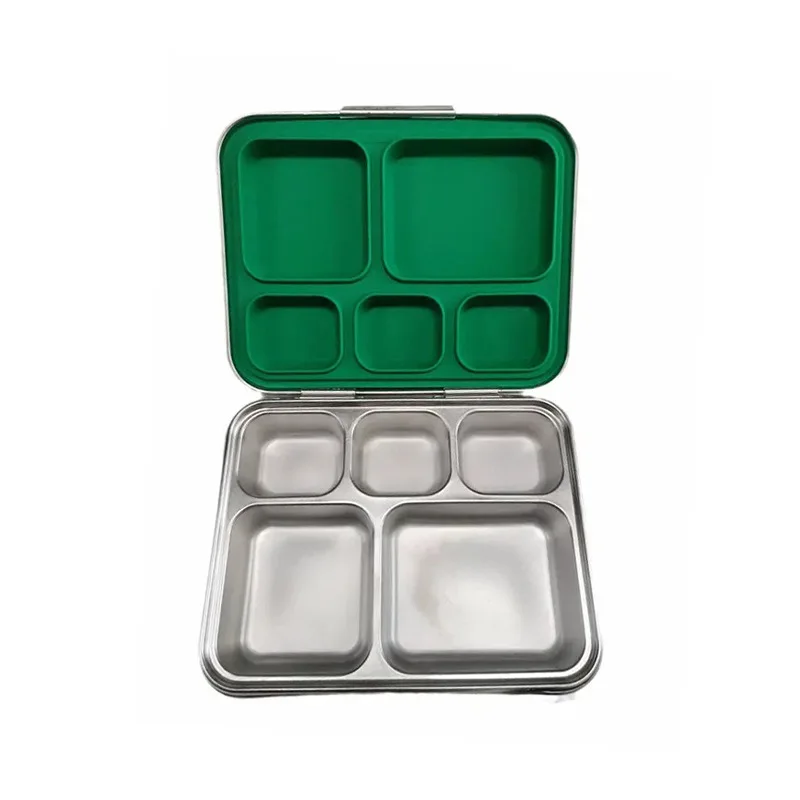 

Большой ланч-бокс из нержавеющей стали 304, пищевой, с герметичным отсеком и крышкой, изолированный контейнер для еды, бенто-бокс для студентов.