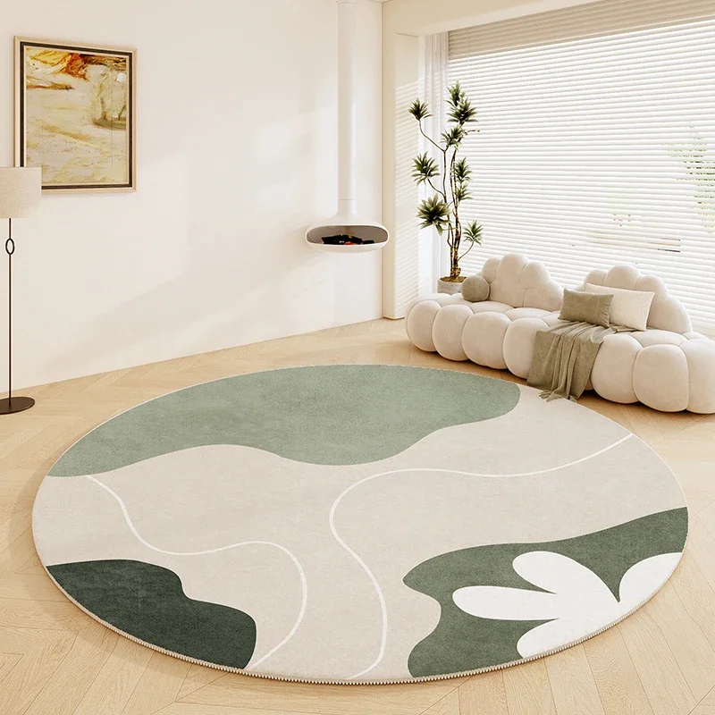 

Пушистый круглый ковер в скандинавском стиле — мягкий толстый противоскользящий абстрактный ковер для спальни и света, роскошный декор гостиной