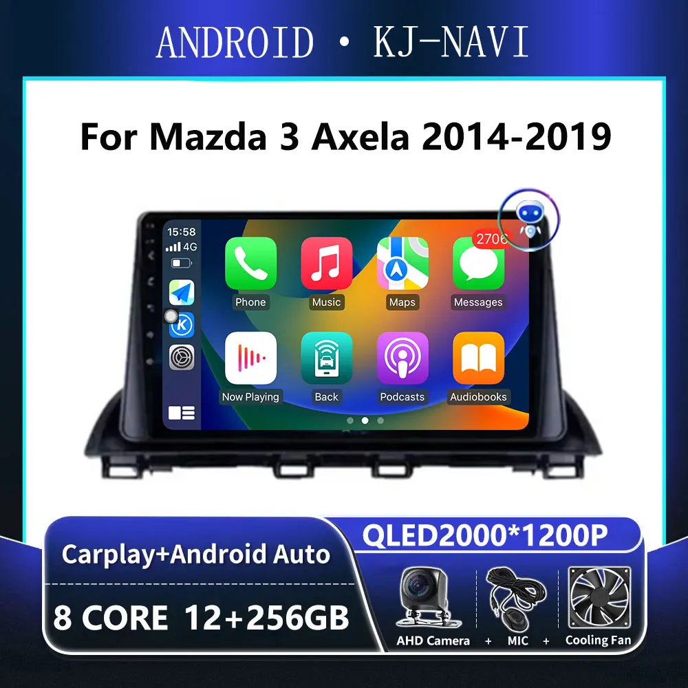 

Android 14 Carplay For Mazda 3 Axela 2014-2019 Audio Stereo Car Radio Multimedia Player GPS Navigation 2 din 4G WIFI DSP