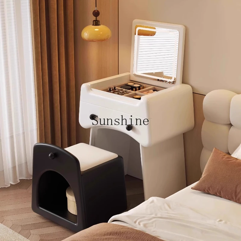 

Cream wind flip integrated dresser simple small apartment bedroom bedside mini cabinet