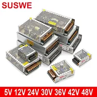 220v to 12v/24V switching power supply DC 5a light box LED strip with 60/200/400W transformer
