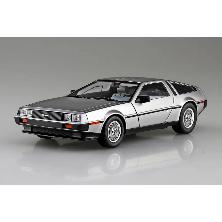 Aoshima-06435 Static ประกอบรถ 1/24 Back to the Future Time Machine Delorian DMC-12 รถชุด