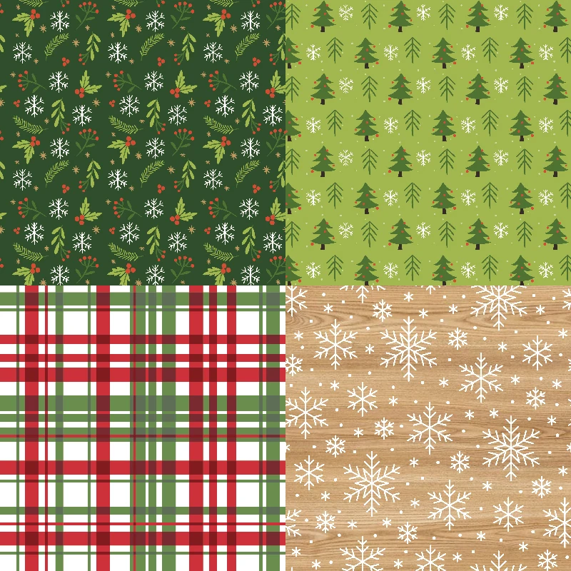 KSCRAFT 12pcs 6" Single-side Printed Christmas pattern creative papercraft art paper handmade scrapbooking kit set books view 3