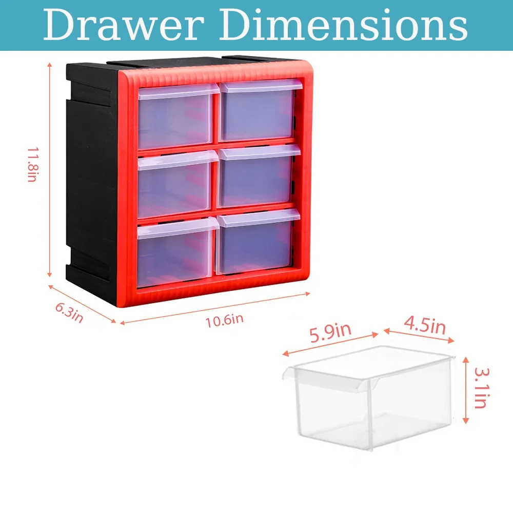 Hardware and Craft Storage Organizer Cabinet, 6/24 Compartment Drawers, Parts boxs,the plastic tool box,screw storage boxes