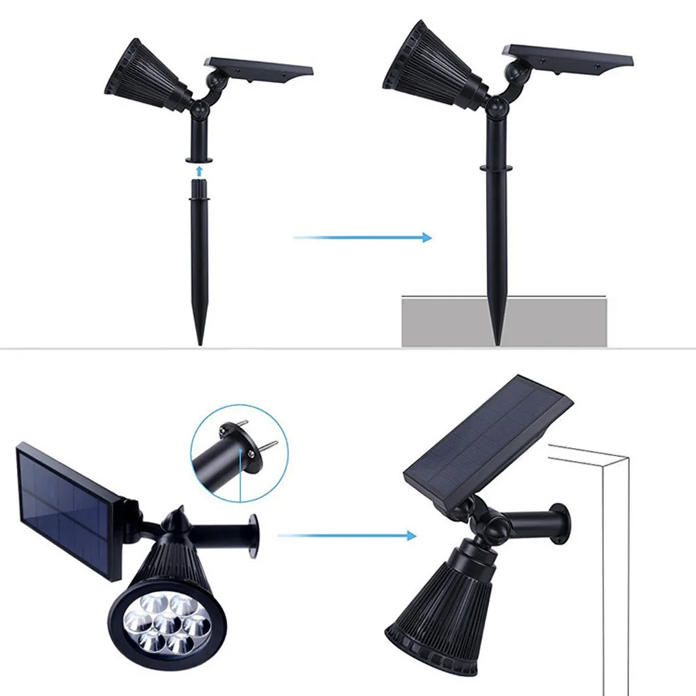 Solar Lamp IP65 Outdoor Lights LED Changing Ground Gardening Garden Light Waterproof Landscape Spotlights Garden Decoration Hot