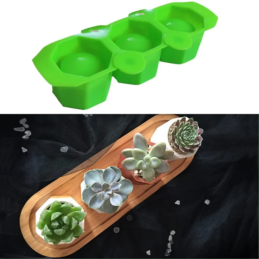 Durable Silicone Flowerpot Mold Cement Pot DIY Succulent Making Mold Manual Clay Craft Cement Silicone Concrete Bottle Mould