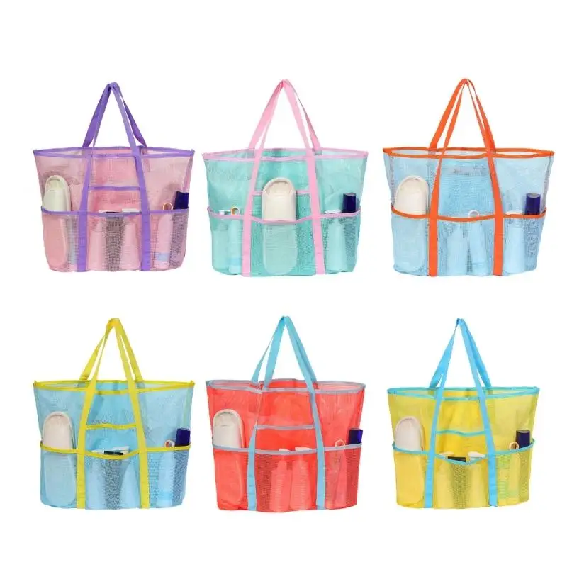 

652F Practical Polyester Cosmetic Carry Case Spacious Shower Caddy Portable Handheld Design For Camping Pool Parties