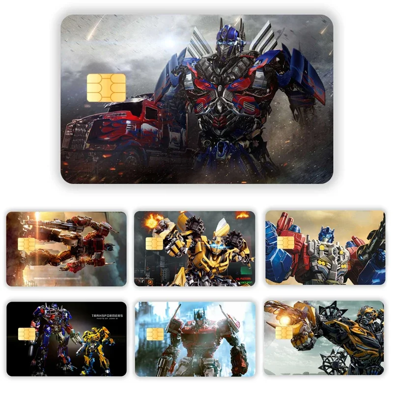 Transformers Credit Card Chip Waterproof PVC Non-fading Self-adhesive Film Chip, Debit Card Chip Protective Film Protective Case