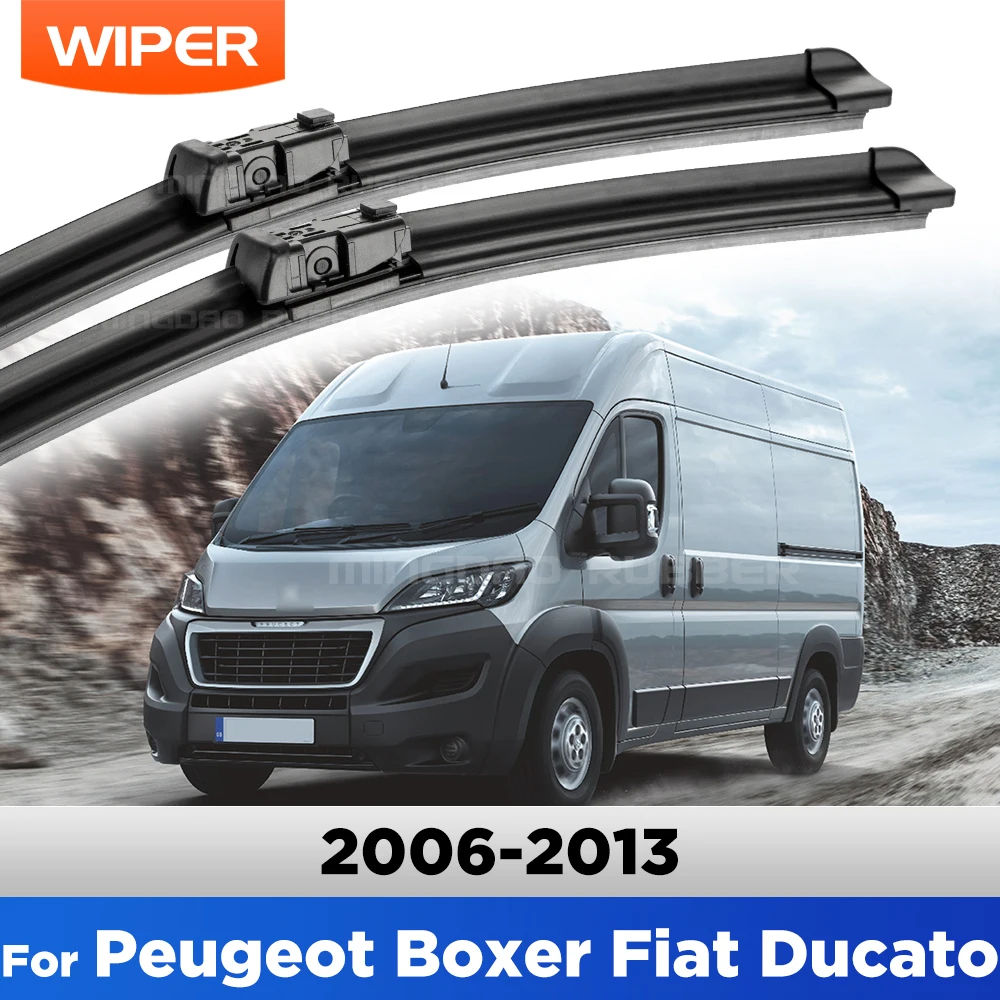 

Front Wiper Blades For Peugeot Boxer Fiat Ducato 2006-2013 2007 2008 2009 2010 Windshield Windscreen Window Brush 26"+21"