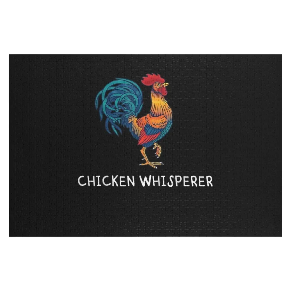 Retro Hen Chicken Whisperer Poultry Farmer Jigsaw Puzzle Custom Jigsaw Game Children Name Wooden Toy Puzzle