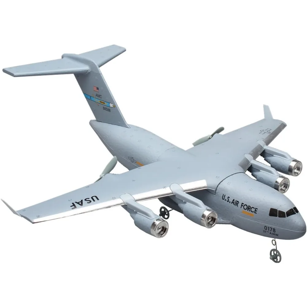 Avião RC de 2 canais C-17, modelo pronto para voar para crianças e adultos, ideal para iniciantes