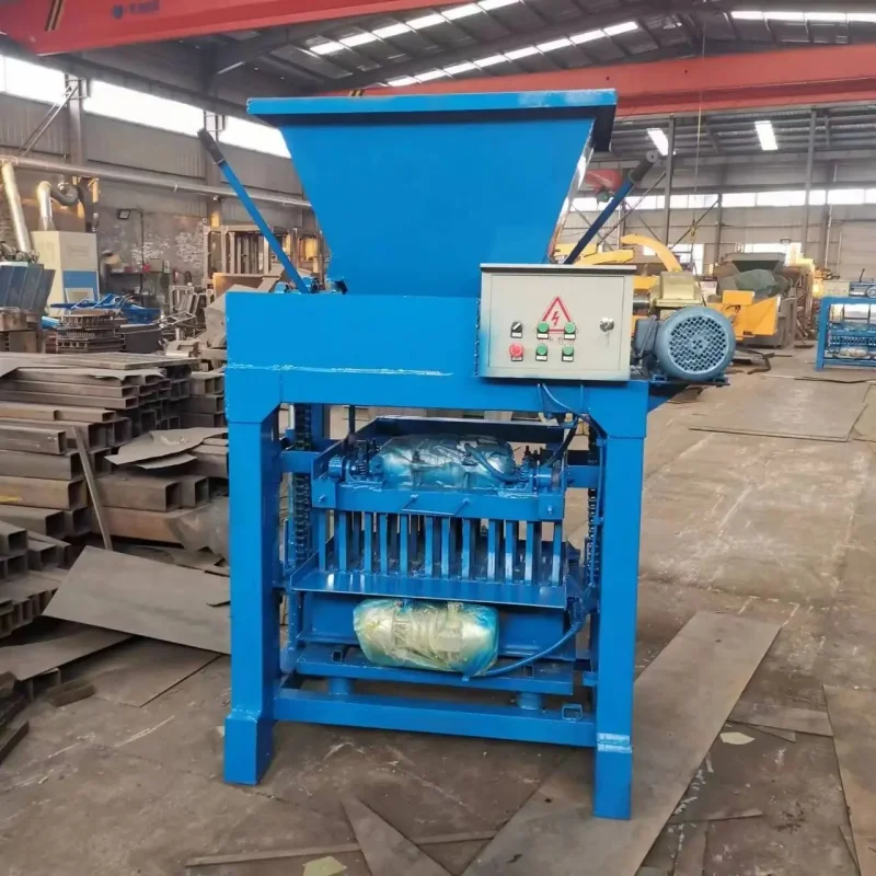 Semi Automatic Hollow Block Making Machine Concrete Cement Brick Molding Machinery