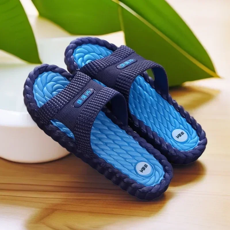 Non-Slip Unisex Slippers- Lightweight Bathroom Home Deodorant Korean Slippers with Babouche Sockflip Flopsmules Design