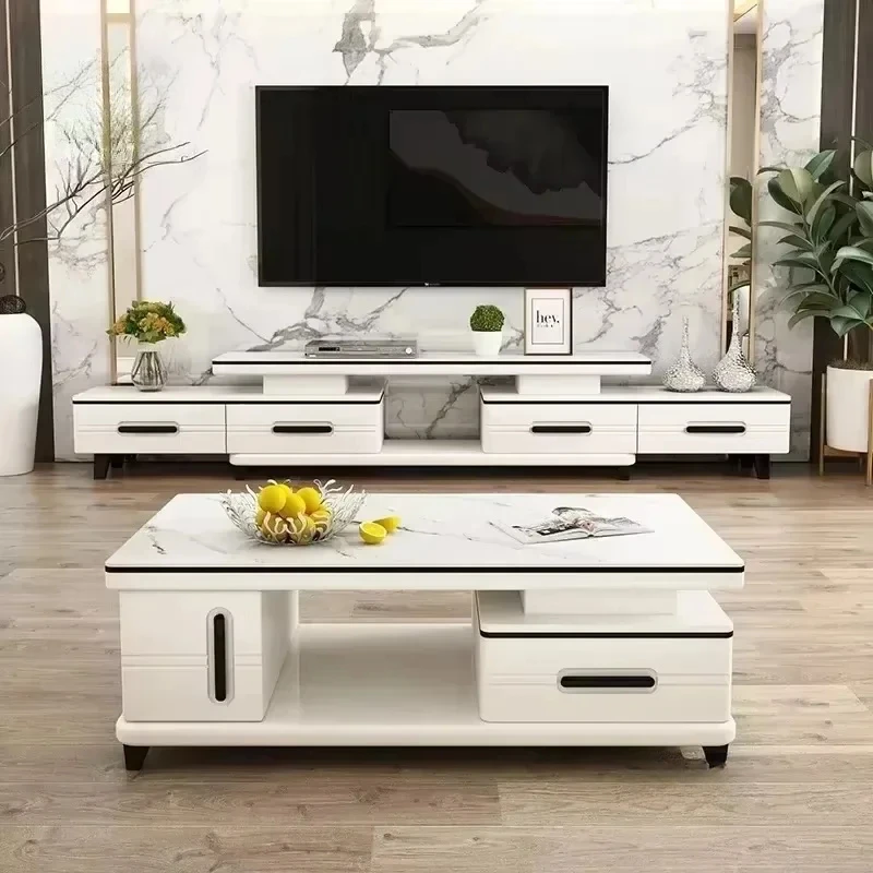 

Multifunctional Nordic Rock Plate Coffee Tables for Living Room Luxury Decor Table for Hotel