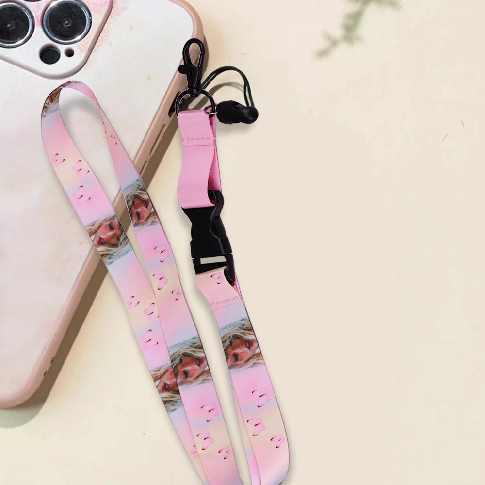 Music Album Lover Phone Lanyard Hanging Neck Ribbon Singer Lanyard Keychain Fans Gifts