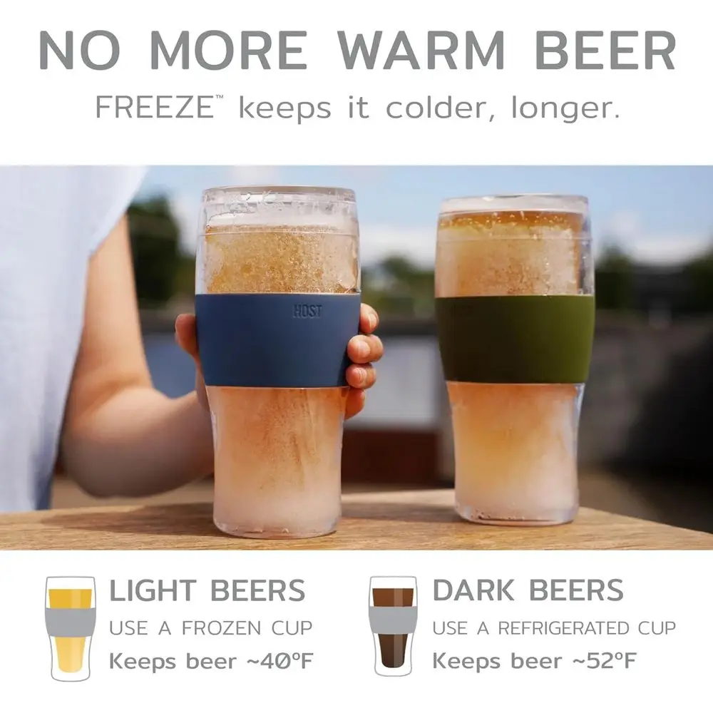 Double Wall Insulated Pint Set, Reusable Tumbler for Cold Beverages, 16 oz, Set of 2, Gray