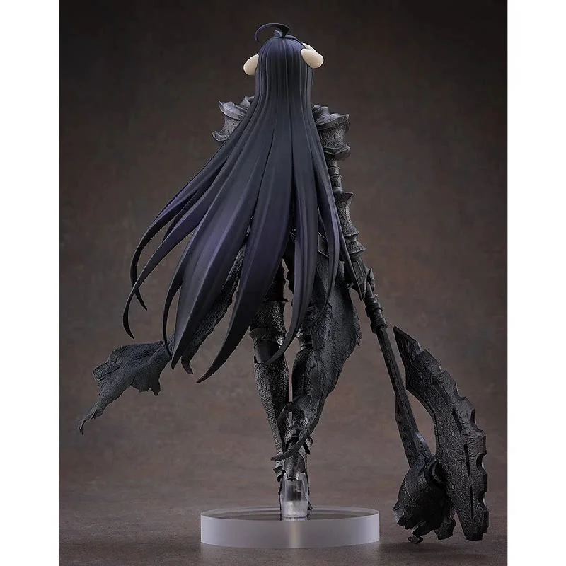 In Stock Long Black Hair Horn Lady Decor Ornament Dark Metal Armor Giant Battle Axe Walking Pose Round Base Desktop Collectible - view 5