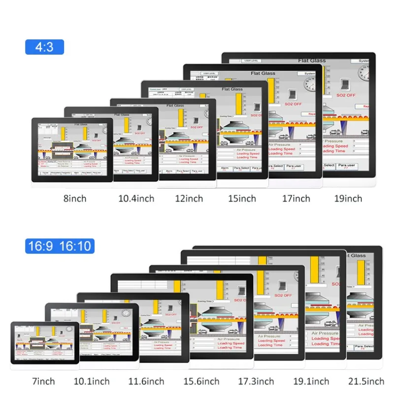 10.1 polegada 10mm moldura desktop vesa sem costura full HD LCD Touch Screen Painel de exibição à prova d'água IP65 Monitor industrial