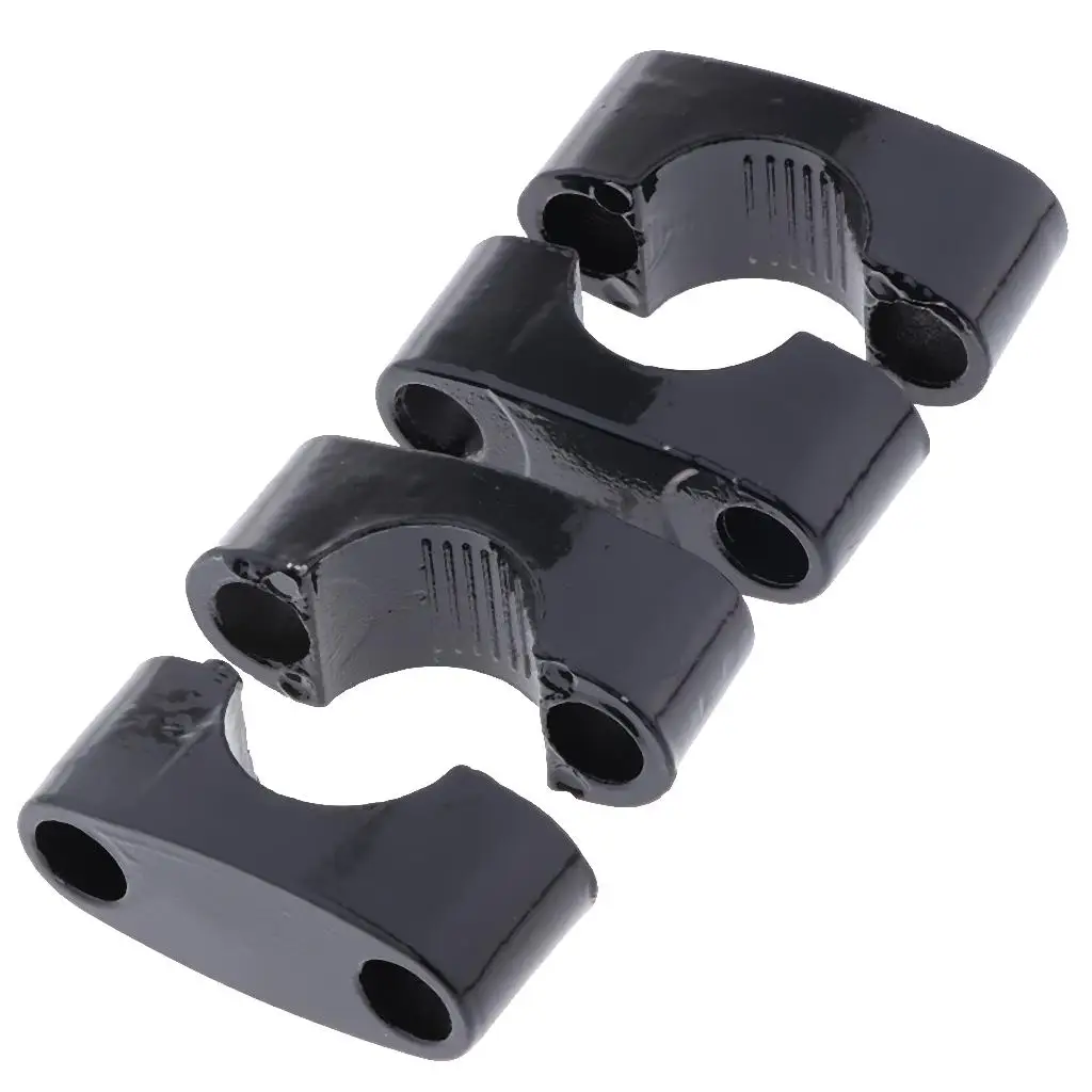 1 Pair New Black Universal CNC Aluminum Riser Mount 22mm