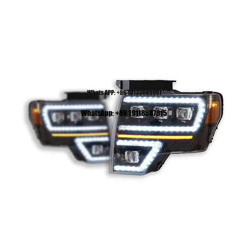 

TYPY Car LED Lights Front Lamps Headlights Assembly for Ford F150 2009-2014 DRL Start-up Animation Running Light