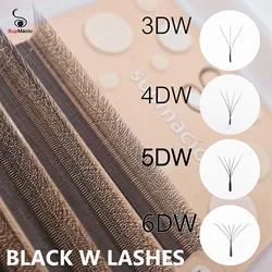 SUPMACIO W Shape 3D 4D 5D Premade Volume Fans Automatic Flowering Nature Soft Light Clover Lashes Bloom Eyelashes Extension