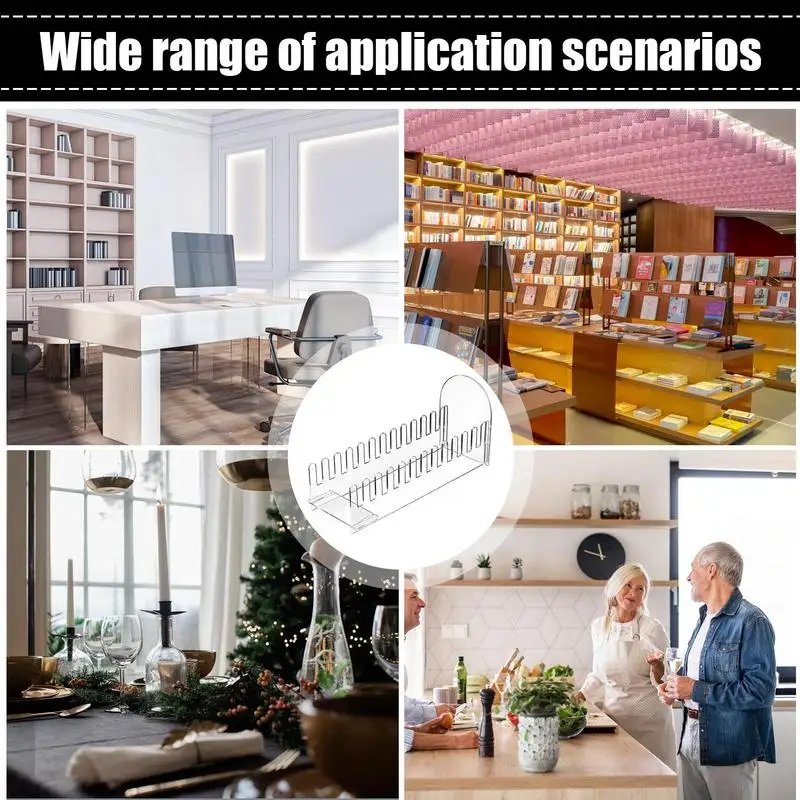 Greeting Card Display 12 Tier Acrylic Card Rack Display Stand Clear Greeting Card Organizer Postcard Holder Portable Bookmark &