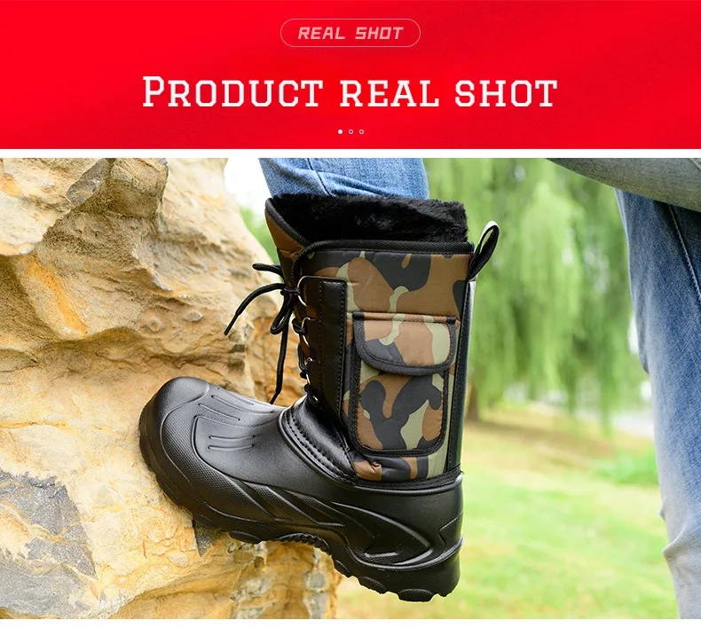 2025 neue männer Winter Stiefel Plattform männer Schnee Stiefel Warme Dicke Plüsch Wasserdichte Outdoor Angeln Arbeit Stiefel Plus größe 40-46 – Detail 9
