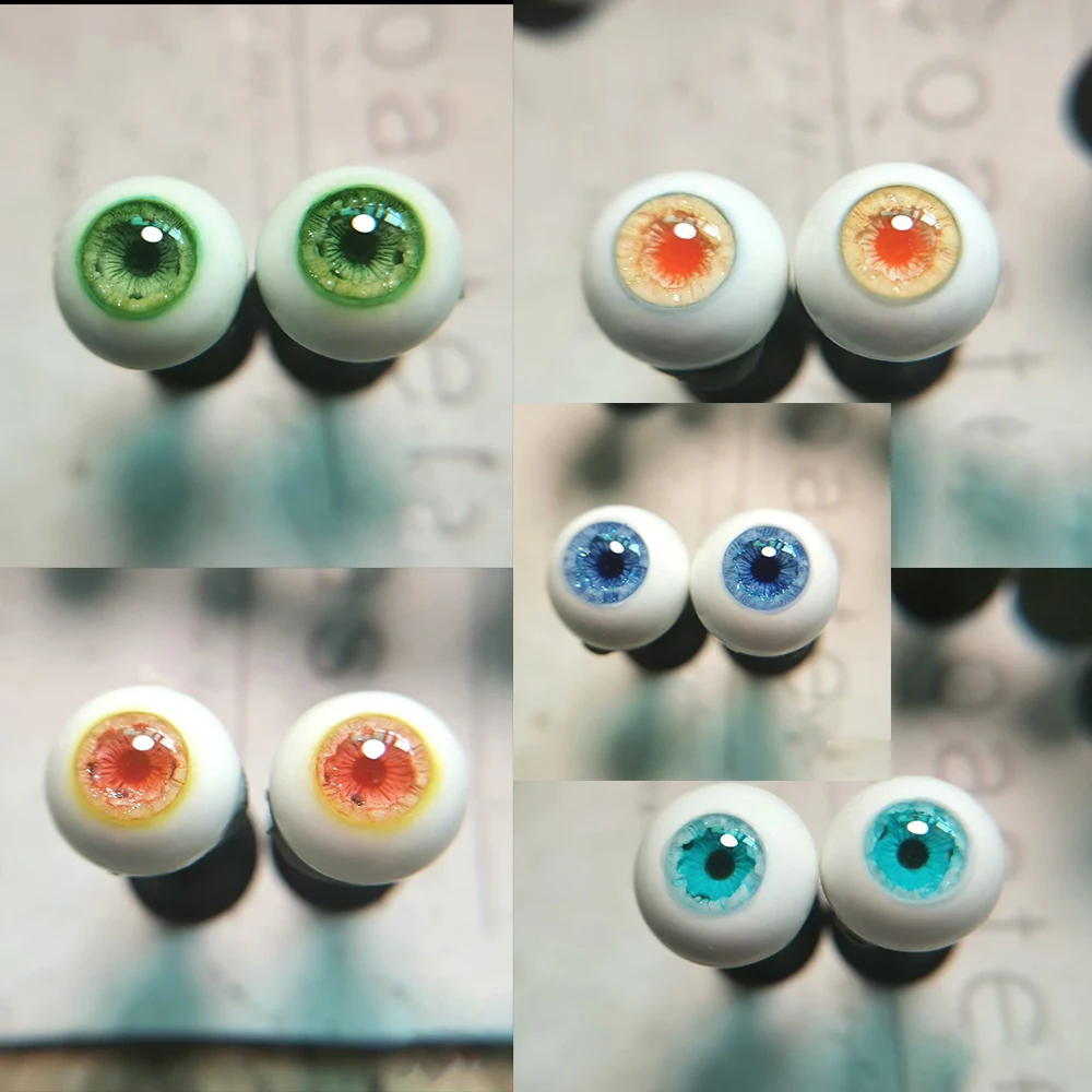 

Doll Eyes DIY Handmade Doll Eyeball 10/12/14/16/18mm Doll Accessories For 1/4 1/6 1/8 1/3 Doll BJD OB11 Plaster Eyes