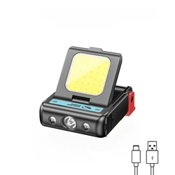 Emergency Lighting Equipment Motion Sensor Headlight, Rechargeable Led Headlamp Clip-On Cap Hat TorchFor Hiking Night Working