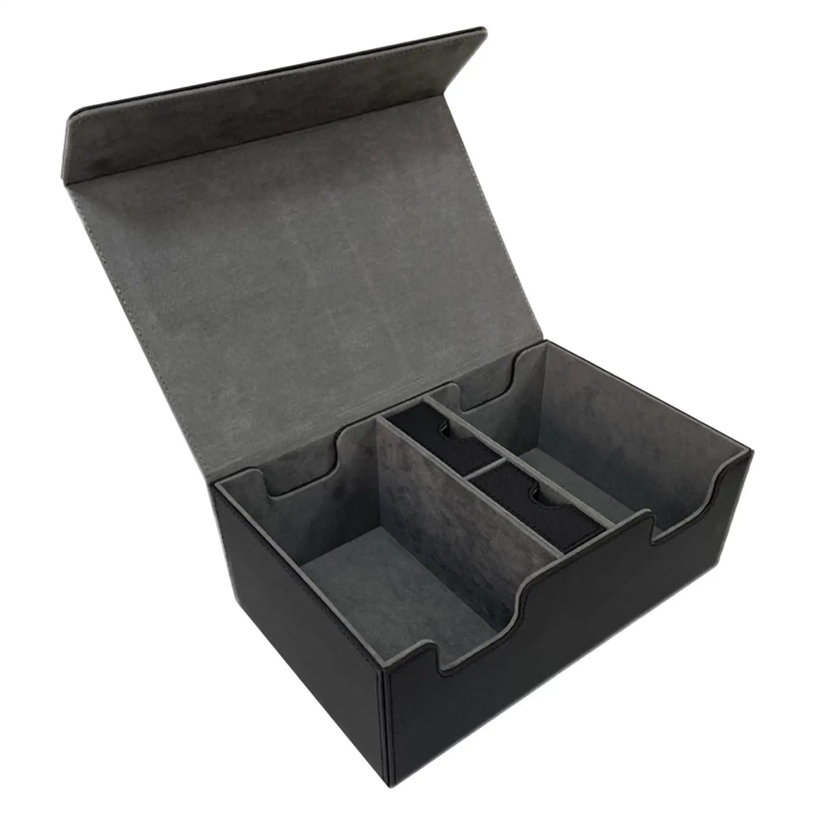 Card Game Deck Storage Box Dual Compartments Multiple Uses Multifunctional