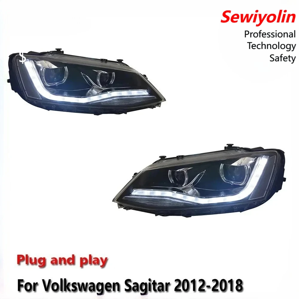 

Car LED Upgrade Headlight Accessories For Volkswagen Sagitar 2012-2018 DRL Brake Turn Signal Lamp Plug and Play