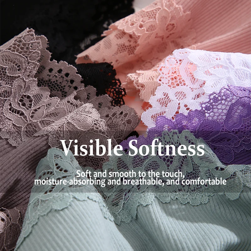 Sexy Lace Seamless Cotton Brazilian Panties Women Slip Silk Intimates Breathable Panties Low-Waist Female Cotton Underwear