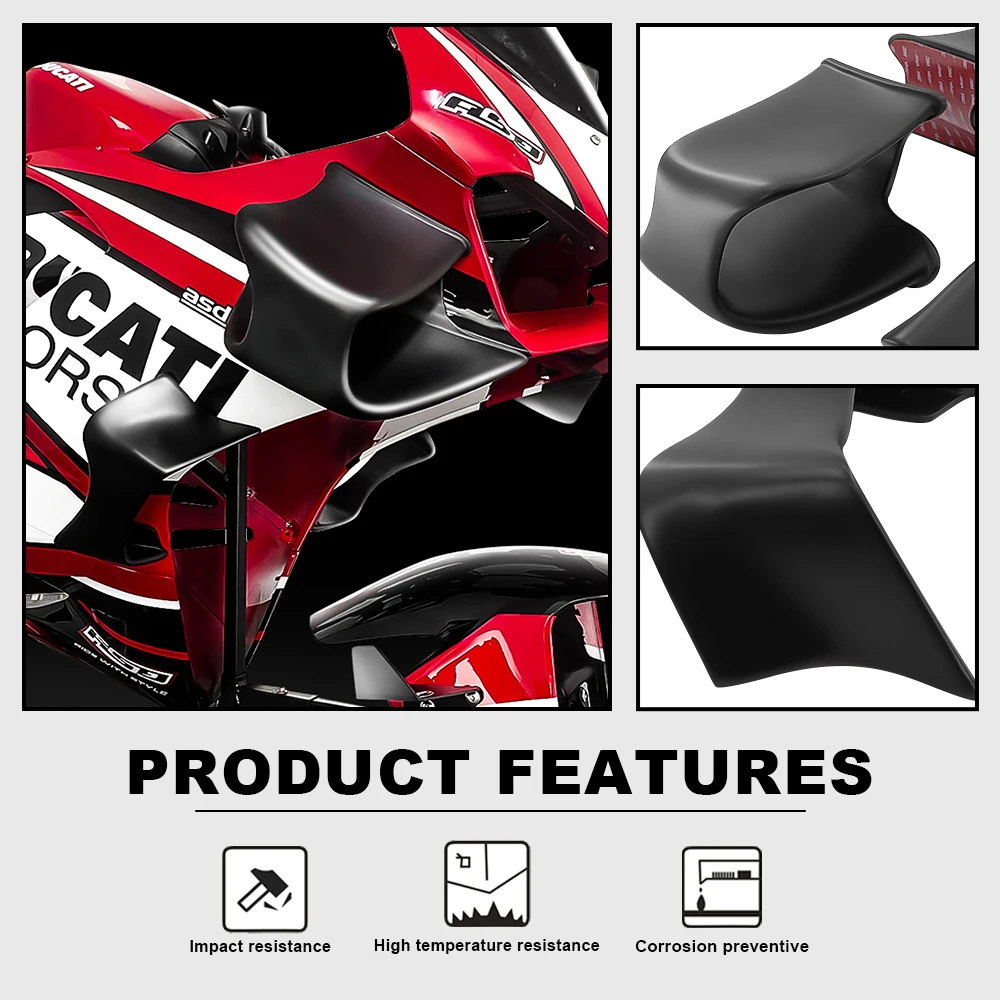 New For DUCATI Panigale V2 V2S 2020-2024 Fairing Fixed Wing Aerodynamics wing kit Winglets Motorcycle Accessories Panels