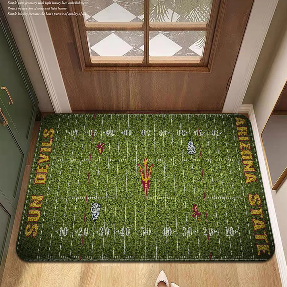 Cartoon Football Field Door Mat lavabile antiscivolo soggiorno divano sedie Area Mat cucina comodino tappeti