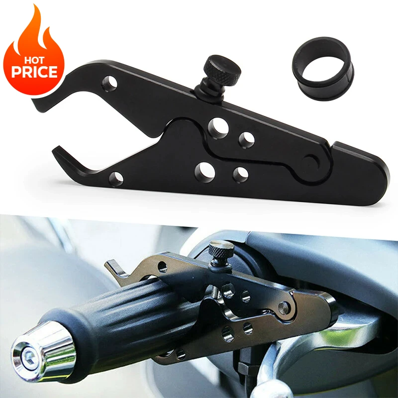 Motorcycle Cruise Control Throttle Clamp - Universal, Reduces Fatigue, Retains Throttle