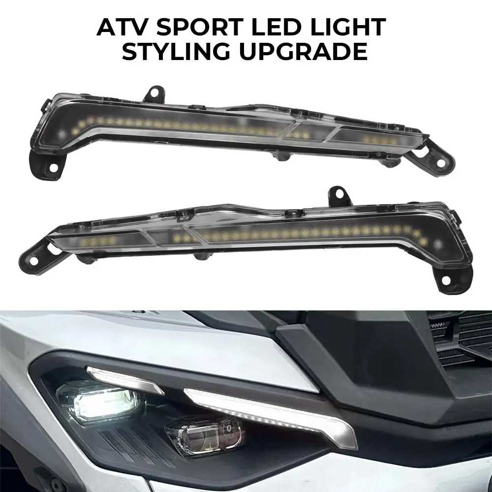 2PCS Front Bumper LED Front DRL Lamp Compatible with Can-Am Outlander 1000R MAX 2025 2026