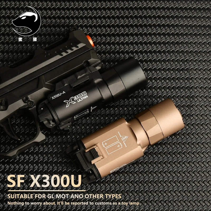 

Tactics Surefir X300 X300U Ultra 400LM Metal Pistol Gun Strobe LED Light Fit 20mm Rail Airsoft Hanging Hunting Flashlight