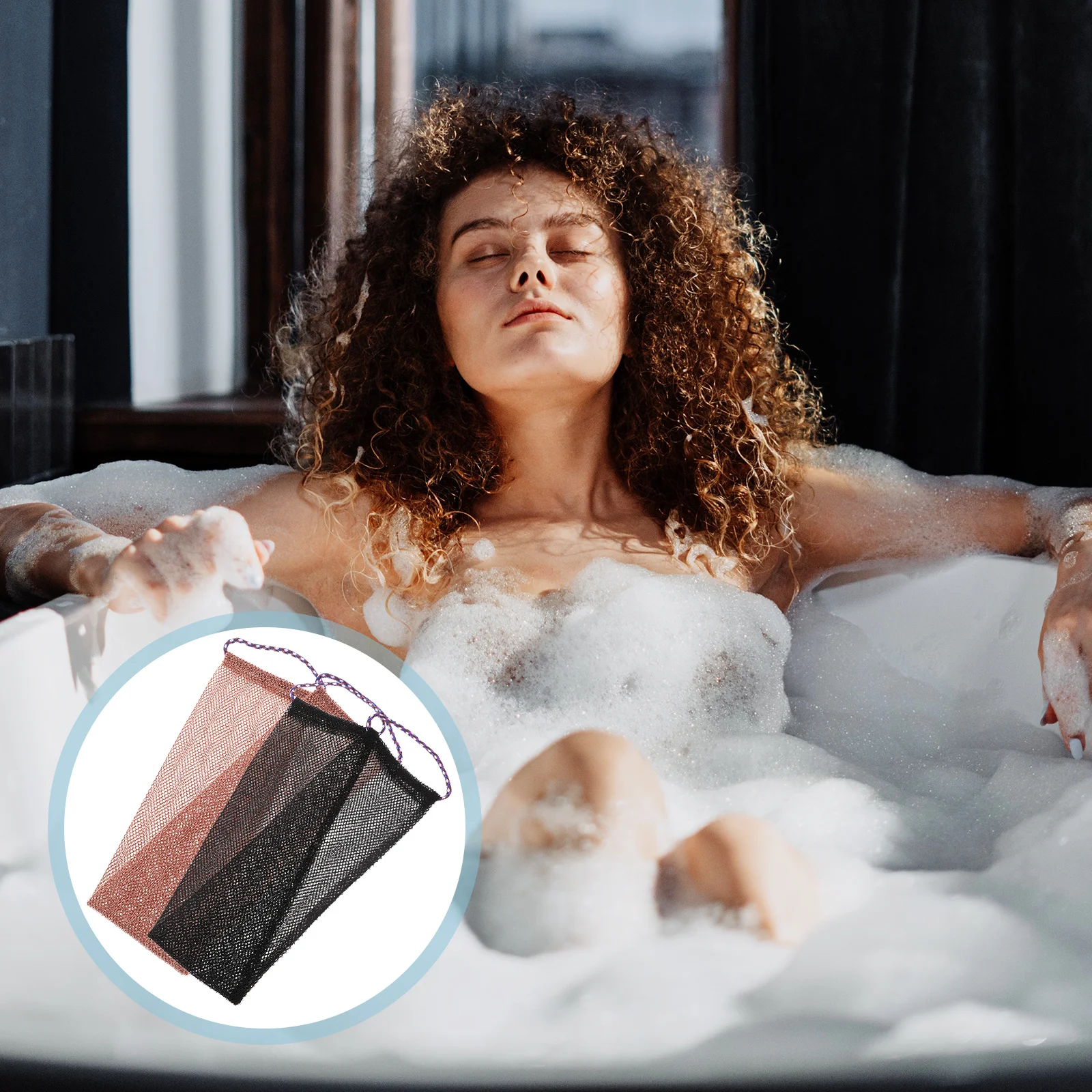 

2Pcs African Wash Net Strong Reliable Exfoliating Body Scrubber Neck Shoulders Back Feet Shower African Wash Net