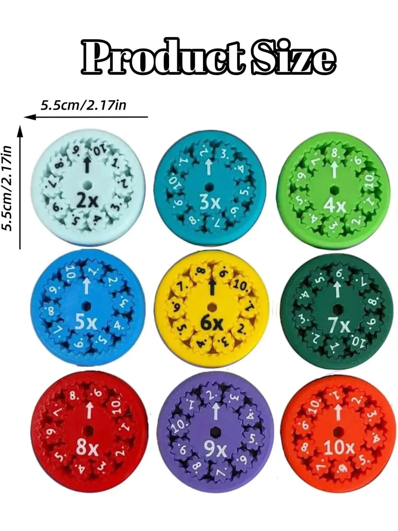 Tables de Multiextrêmes Maths Fidget Spinners pour Enfants, Jouets Rotatifs du Bout des Doigts, Fournitures de Salle d'Irritation, Fuchsia