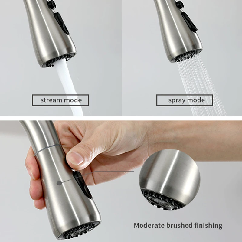 صنبور المطبخ الذكي الفولاذ المقاوم للصدأ صنبور المطبخ الحديث النحاس سحب ما يخرج شاشة ديجيتال بدون لمس خلاط المطبخ بالوعة الحنفية