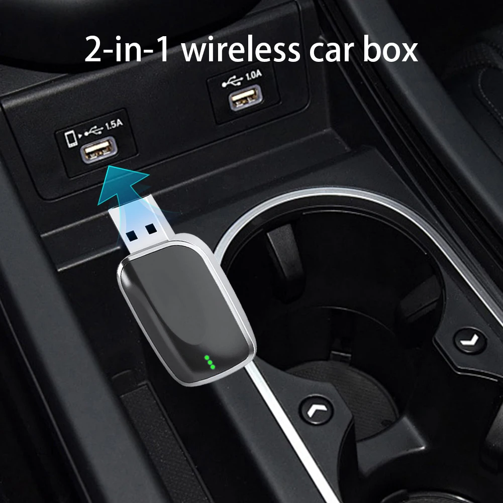 

Wireless CarPlay Android Auto Adapter Mini Carplay&Auto Box Dongle Convert Wired To Wireless Auto Connect for Factory Wired Cars