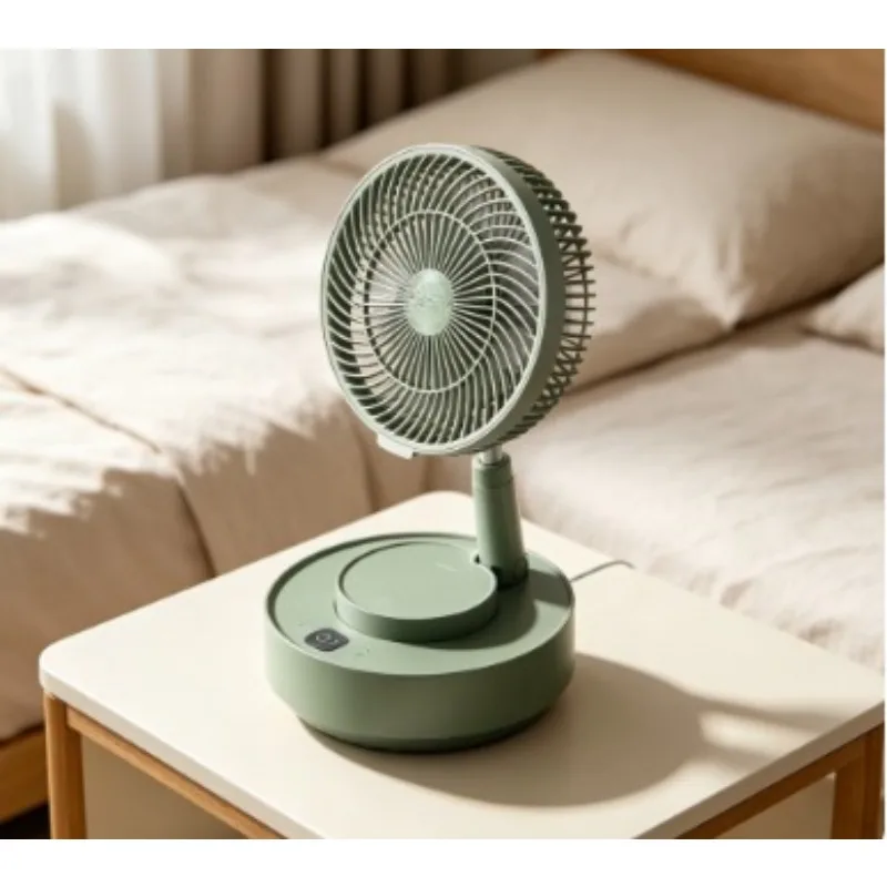 Retractable Folding Air Circulating Fan 8000mAh Wireless Collapsible Floor Fan E908 For Household Portable Ventilation Work