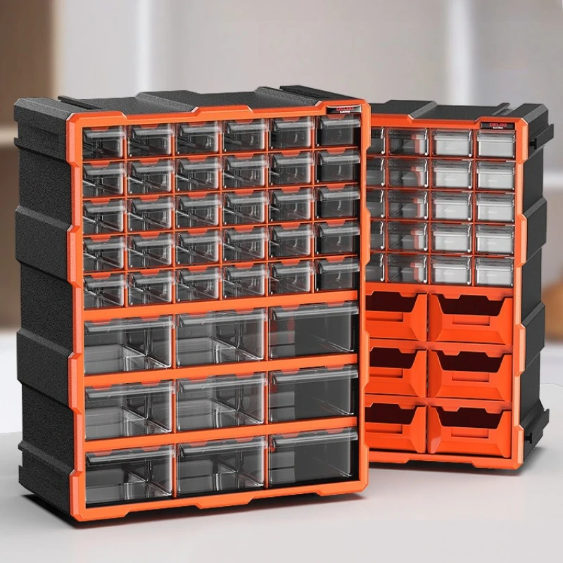 Drawer-Type Parts Organizer Cabinet, ESD Safe Storage Box with Adjustable Compartments for Electronic Components Hardware JT40