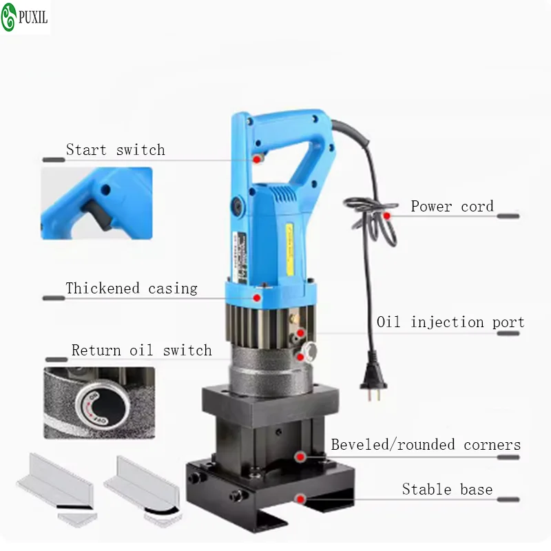 Jolie çonneuse électrique en acier inoxydable, machine de découpe d'angle portable, fer à repasser