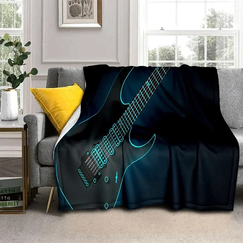 Electric Guitar 3D Classical Guitar Blanket,Soft Throw Blanket for Home Bedroom Bed Sofa Picnic Travel Office Cover Blanket Kids