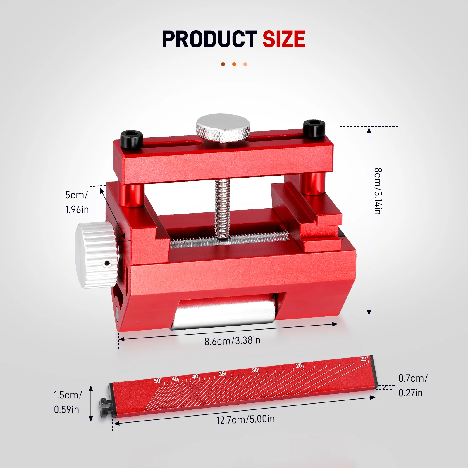 Honing Guide Tool-Woodworking Sharpening Holder of Whetstone-Adjustable Angle Knife Sharpener for Chisels 0-2.55 inches