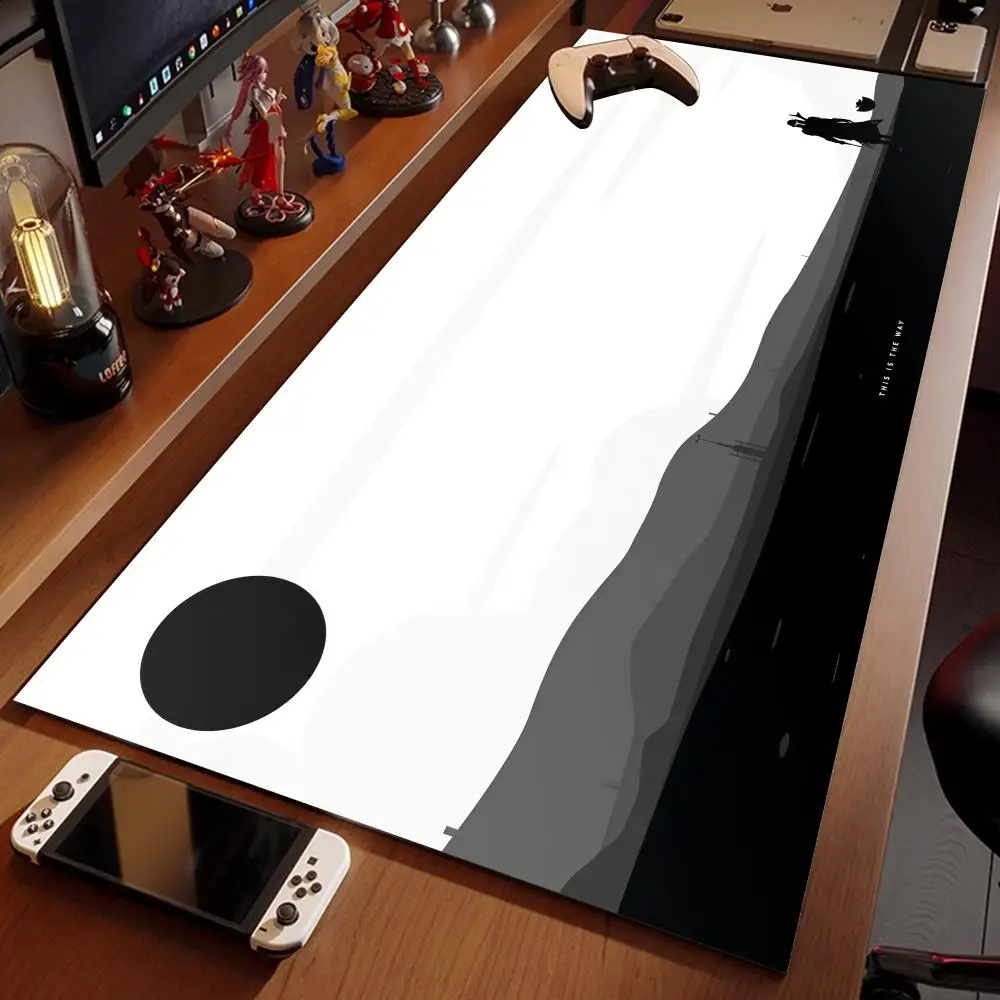 The M_Mandalorianes Rubber Mouse Pad 4mm Super Almohadilla De Escritorio Big Large New Edge Speed Mousepad Lock Desk Mat