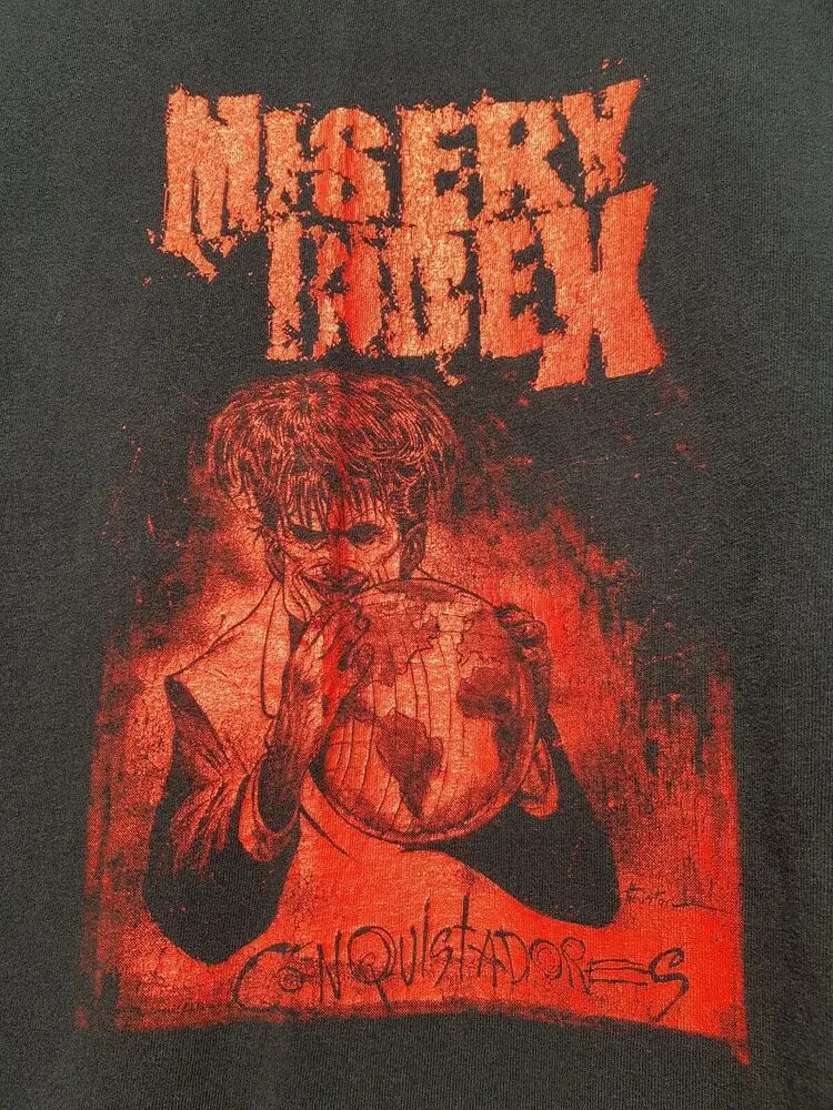 MISERY INDEX CONQUISTADORES SHIRT SIZE MEDIUM GRINDCORE DEATH METAL DYING FETUS