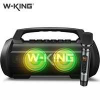 W-KING Portable Bluetooth Speaker 120W Peak 70W RMS with Wireless Microphone, IPX6 Waterproof Outdoor Speaker 42H Playback