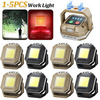 1-5PCS COB LED Work Light Rechargeable Flashlight with Magnetic Base Inspection Light Waterproof Torch Light for Repair Parts